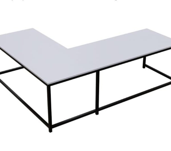 Computer table L Shape White